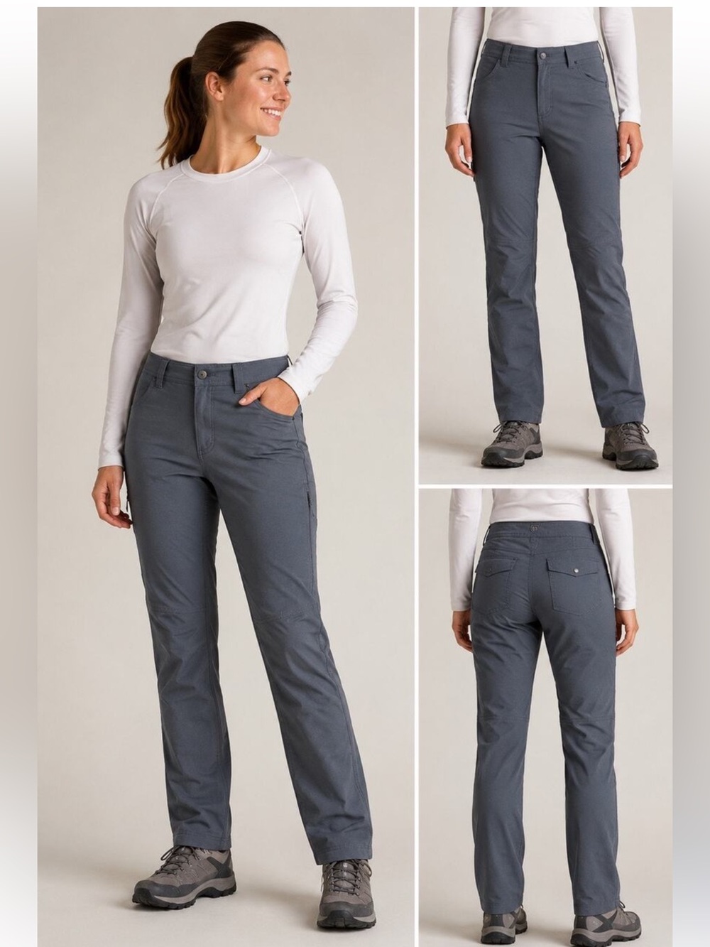 KÜHL Trekr Hiking Pants Women’s Size 4 short Gray Stretch Outdoor Trail Travel